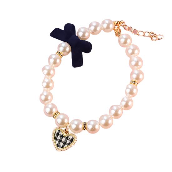 

Ошейник для домашних животных, винтажный кулон в виде сердца с бантом, регулируемый декоративный наряд, подарок, искусственный котенок, собака синий