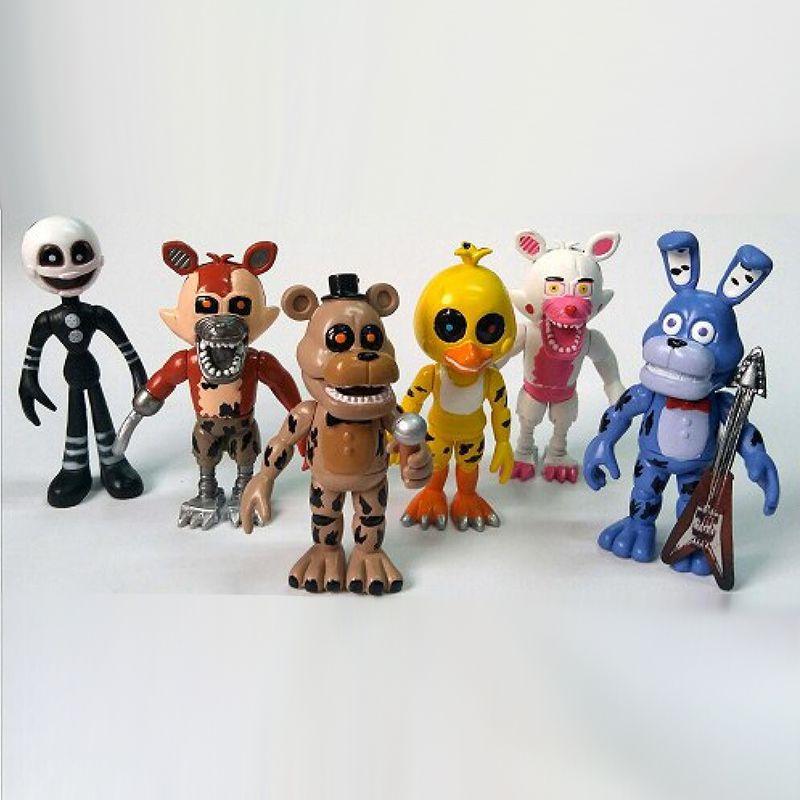 Five Fnaf 6pcs Nights At Freddys Action Figures Mini Figurines Gift Fans
