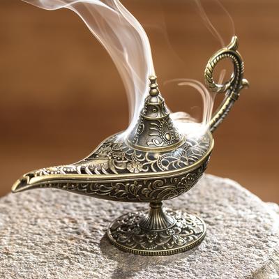 Metal Wishing Aladdin Lamp Air Purification Home Fragrance Durable Aroma Furnace  Home Decor