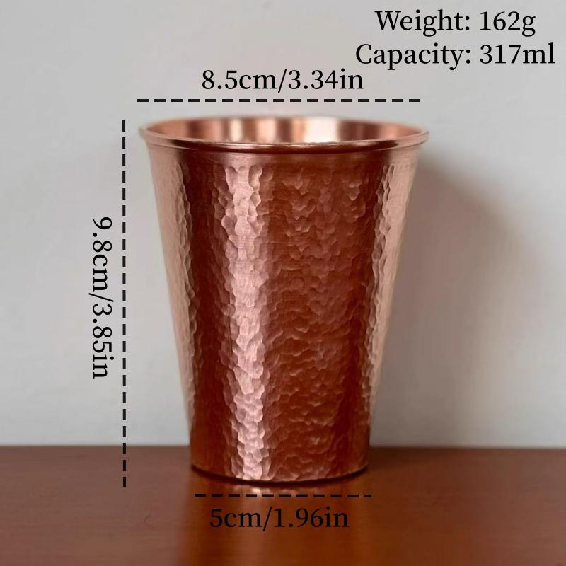 Vintage Copper Mug,310ml Breakfast Coffee Cup,Handcrafted Hammer Texture Friends and Colleagues' Gifts Beer Tea Cup Tableware