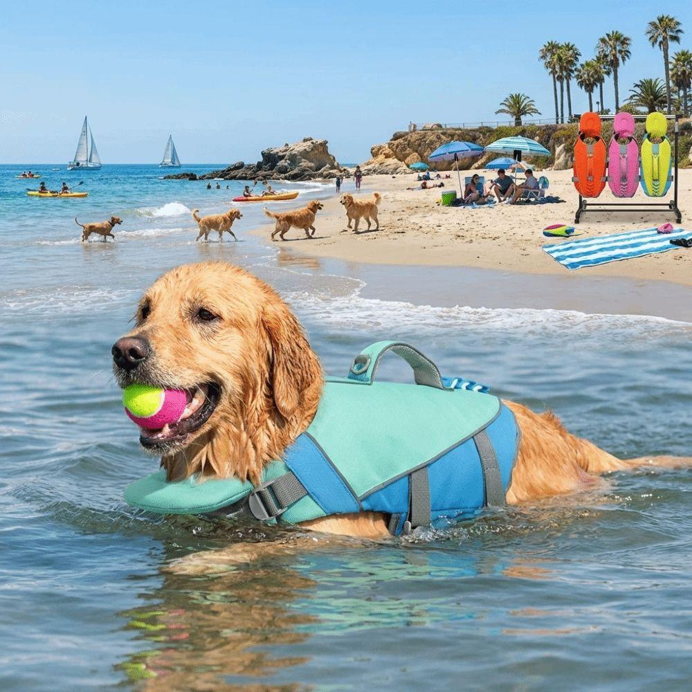 Adjustable Dog Life Jacket Large Buoyancy Safety Vest Dog Swimsuit  Surfing Adventures