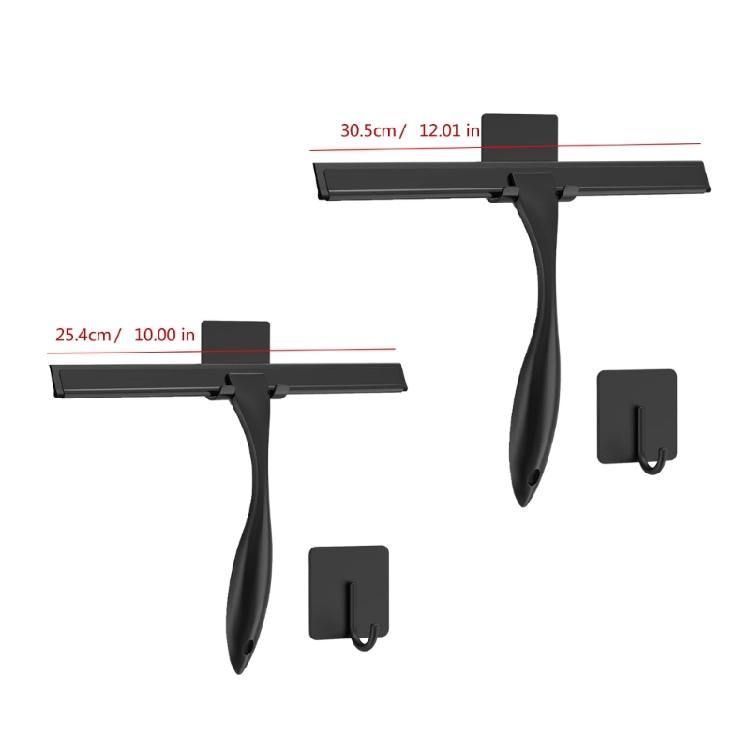 Stainless Steel Squeegee for Glass Door and Mirror Cleaning 10/12inch Black for Home and Car Use