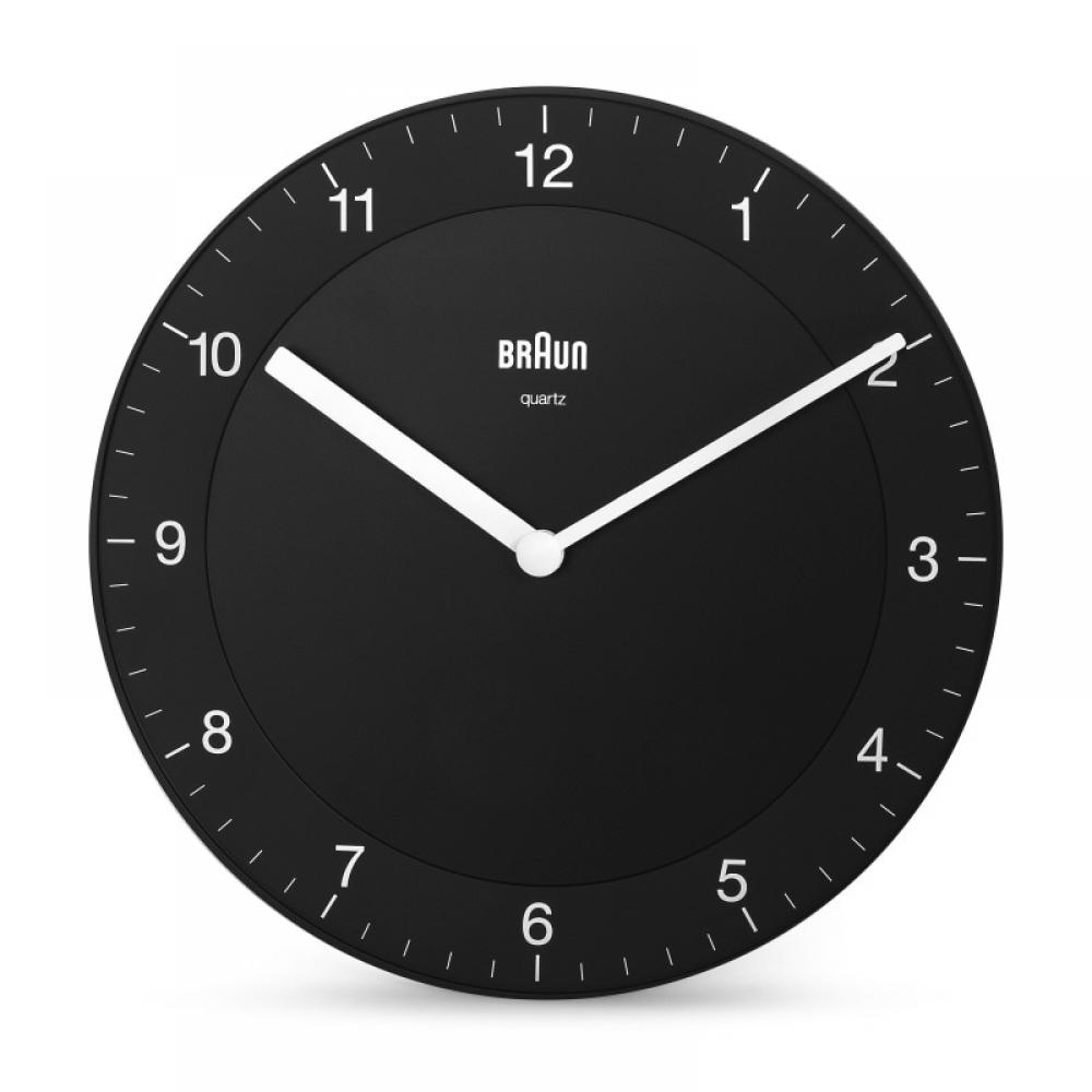 Braun BC06B Klassische analoge, geräuscharme öffentliche Wanduhr