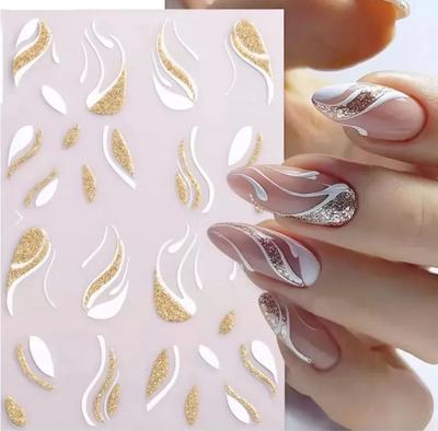 Mädchen Nagelsticker Goldlinie Nagelsticker 1 Stück