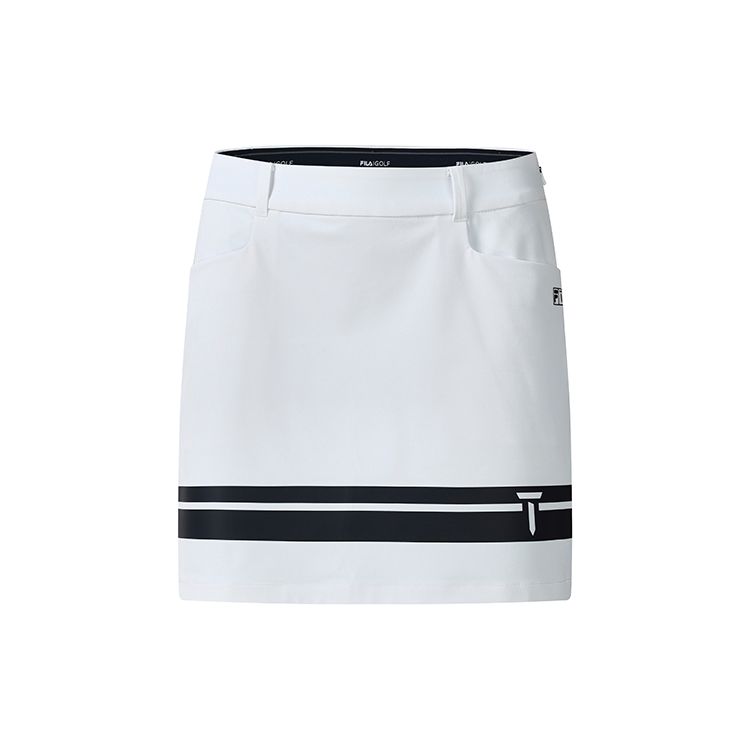 FILA Athletics Golf Logo Fashion Woven A-Line Comfortable Casual Skirt Women skirts Jade-White A11W235319F-WT M