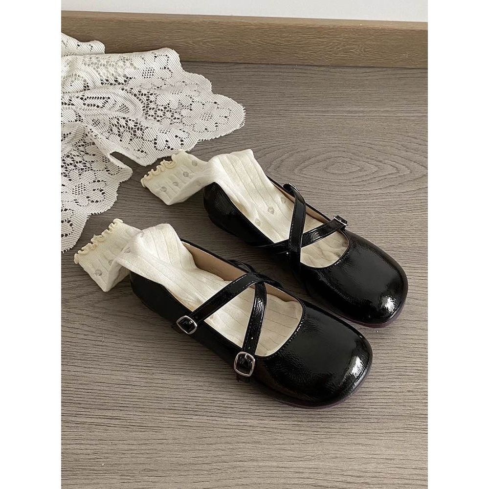 New Non-slip Mary Jane Women's Shoes Autumn and Summer Wind with Small Skirts Versatile Trendy Single Shoes Outside