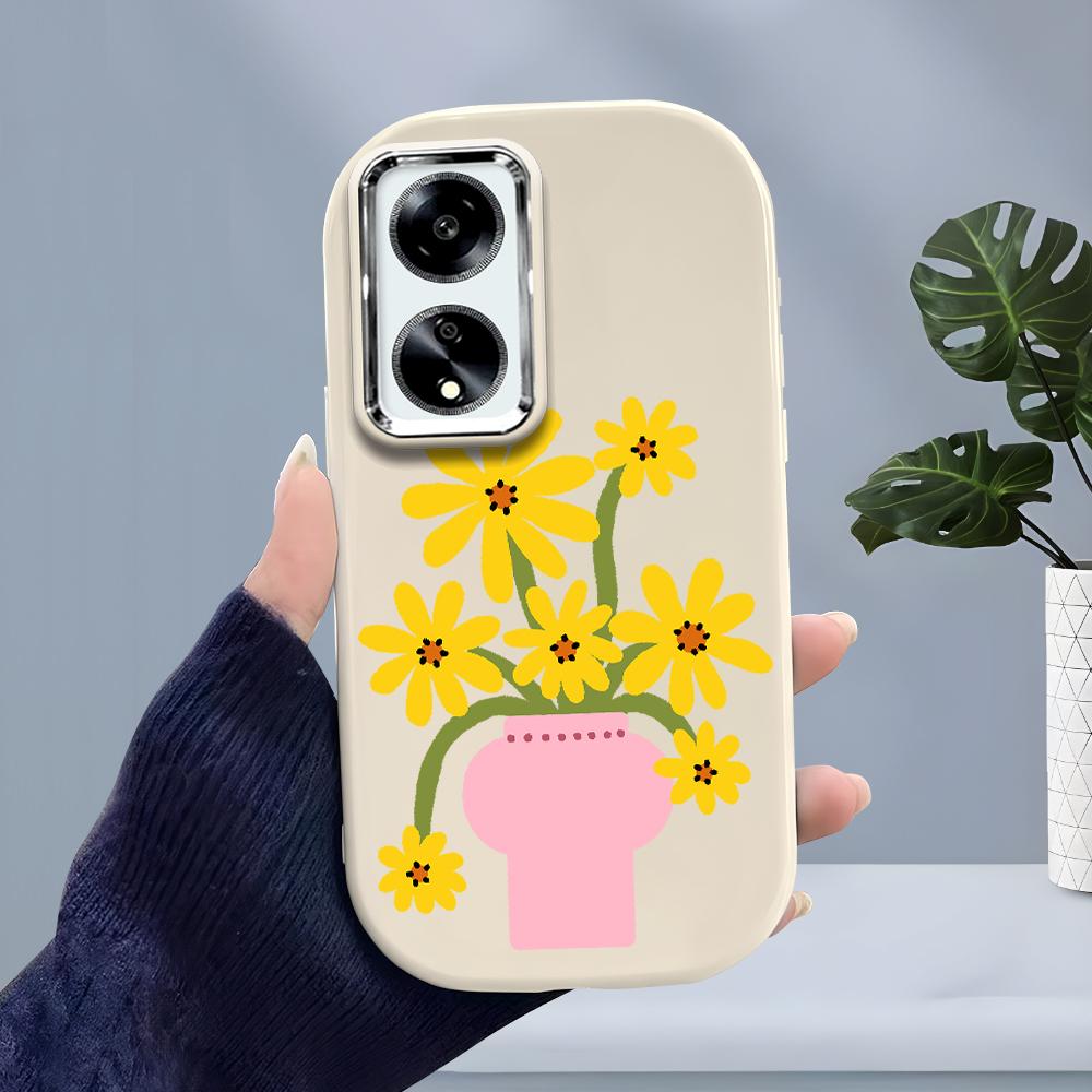 Solid Color Silver Edge Lens Soft Liquid Silicone Shockproof Phone Case for iPhone Samsung Huawei Honor Xiaomi Redmi OPPO Realme Vivo Infinix Tecno