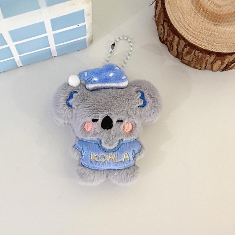 Cute Koala Plush Keychain Mini Stuffed Animal Pendant Soft Doll Ornament For Backpack Bag Decor Birthday Party Gifts