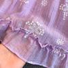 Sweet Stitched Ruffle Hem round Ne Princ Long Dress Women Spring Autumn Belted Waist Women Dress