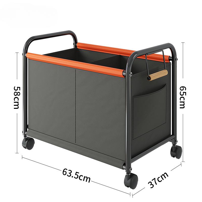 Toy Storage Basket with Four-wheels Sundries Storage Box Bedside Rack Large Capacity Trolley for Bedroom University Dormitory