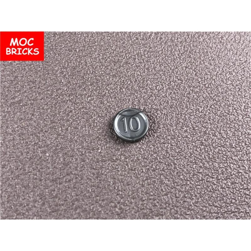 MOC Bricks Dark Silver Gray Golden Money Coin Utensil Ingot Bar Building Blocks Figure DIY Dolls Toys for kids Xmas Gifts