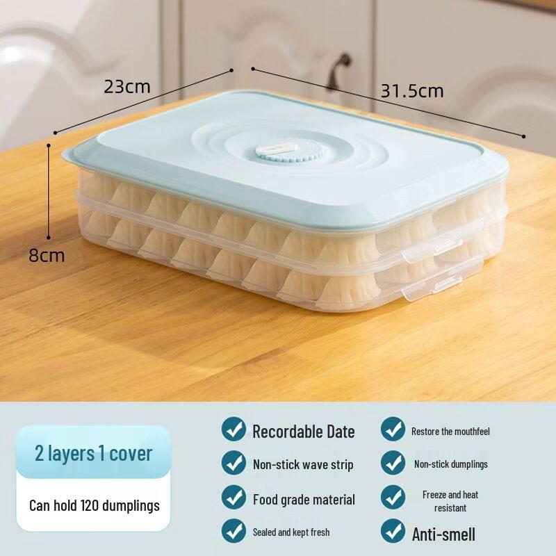 Refrigerator Food Storage Container for Dumplings & Eggs