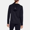 Under Armour Rival Terry Zip Hoodie With Letter Logo Women Jacket Black 1351810-001