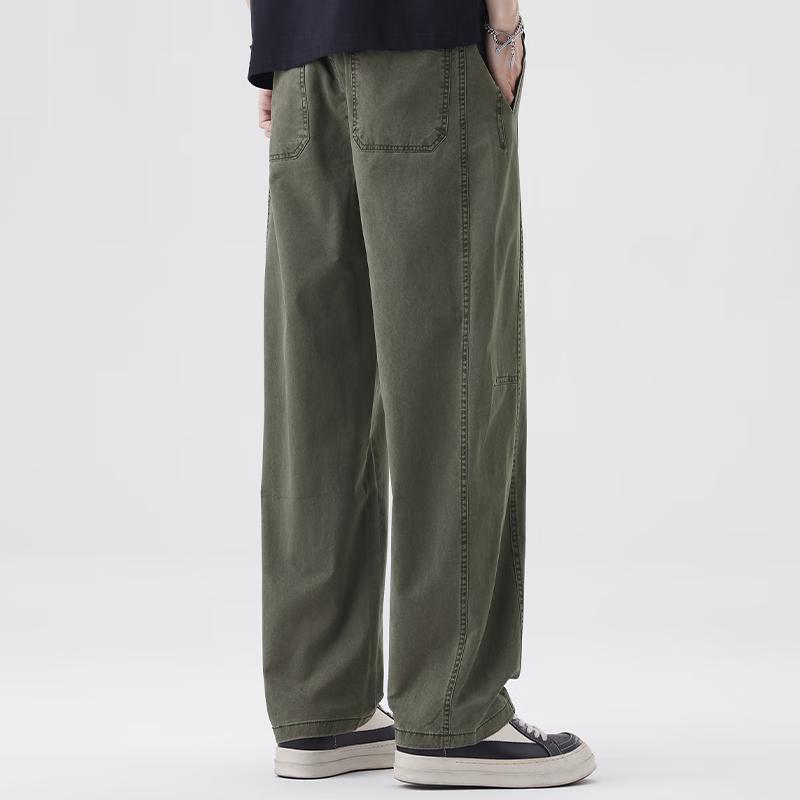 Fingercroxx Men's Pure Cotton Curved Leg Casual Pants