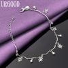 925 Sterling Silver Four Leaf Grass AAA Zircon Bracelet Gift Fashion Jewelry