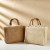 2026 Luxury Sequins Embroidery Large Tote Bags New Fashion Bamboo Handle Women Handags Lady Woven Straw Flower Summer Beach Bag