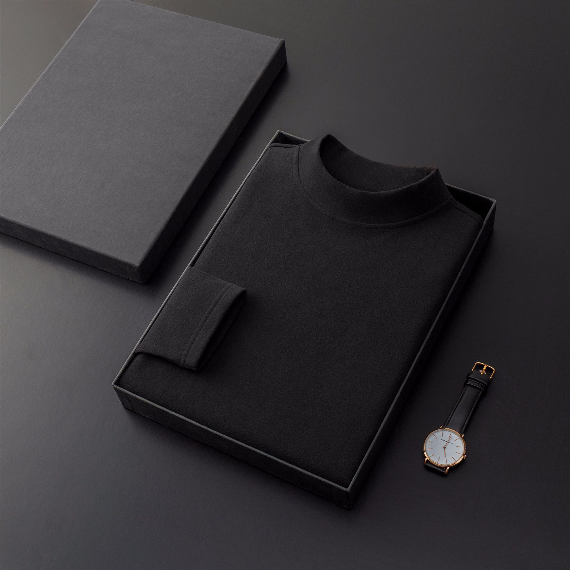 

Осенняя полуводолазка, нижняя рубашка, мужской свитер, мужская однотонная футболка с длинными рукавами L