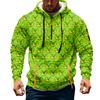 Men's Christmas Print Hooded Half-Zip Casual Sports Sweatshirt