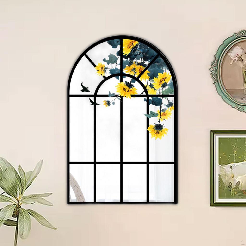 Arched Mirror Arch Window Acrylic Modern Wall Mounted Decorative for Mantel Living Room