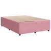 Boxspring Bed with Mattress and Headboard Pink 140 X 200 Cm Velvet