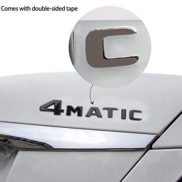4MATIC Auto Trunk Door Fender Bumper Badge Decal Emblem Adhesive Tape Sticker Replacement