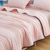 Solid Color Summer Blanket Water Washed Cotton Air Conditioning Cool Quilt Thickening Quilt Machine Washable Bed Duvets