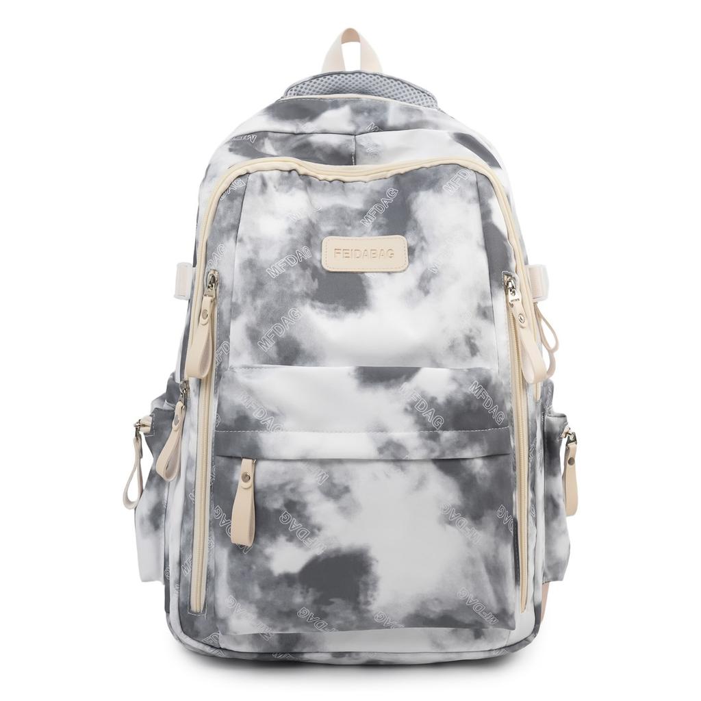 Schoolbag Personality Trend Tie-dye Backpack Male and Female Versatile College Student School Bag Fashion Large Capacity Junior High School Student