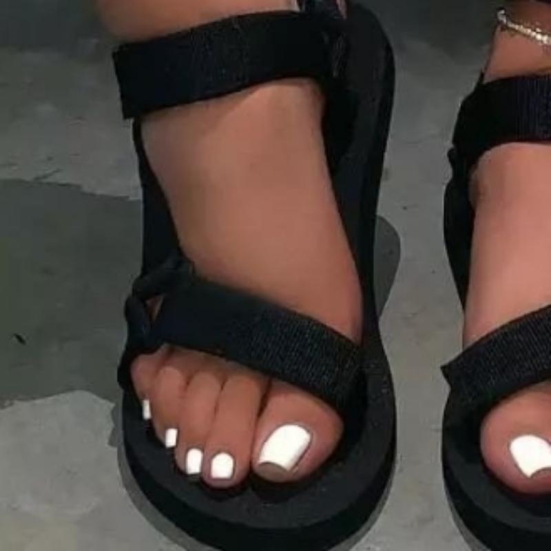 Female Shoes On Sale 2024 Fashion Summer Outdoor Women's Sandals Solid Open Toe Low-heeled Roman Casual Beach Sandals Women