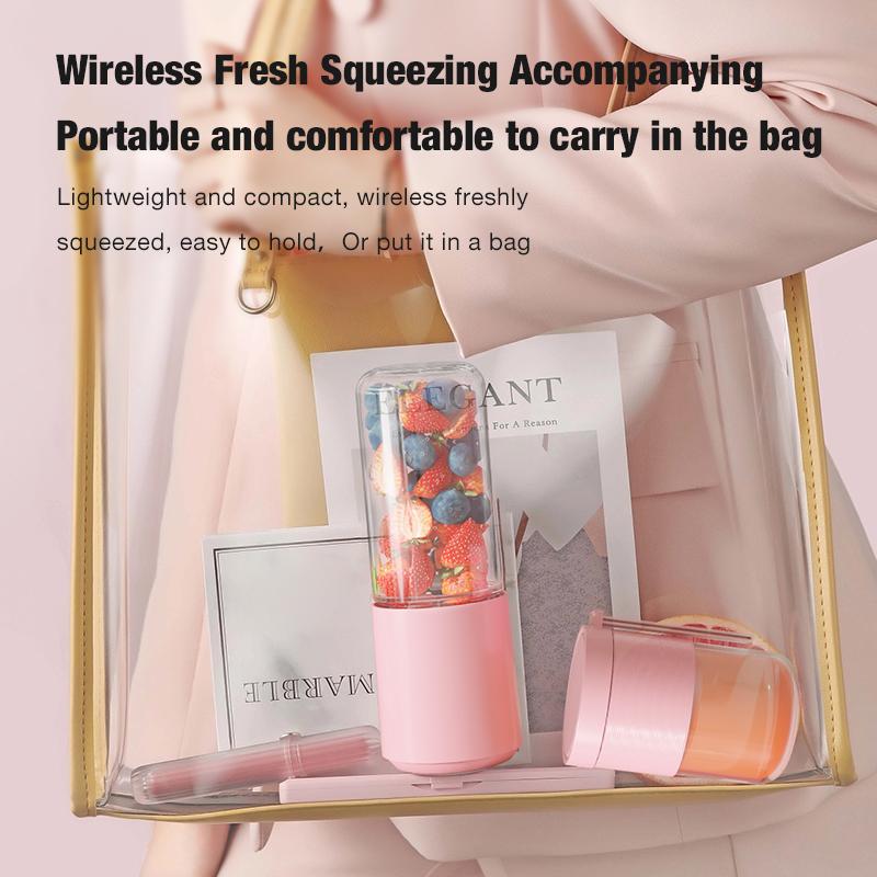 Electric Juicer Portable Dual Cup USB Charging Juice Cup Small Student Household Outdoor Camping High Borosilicate Glass Blender