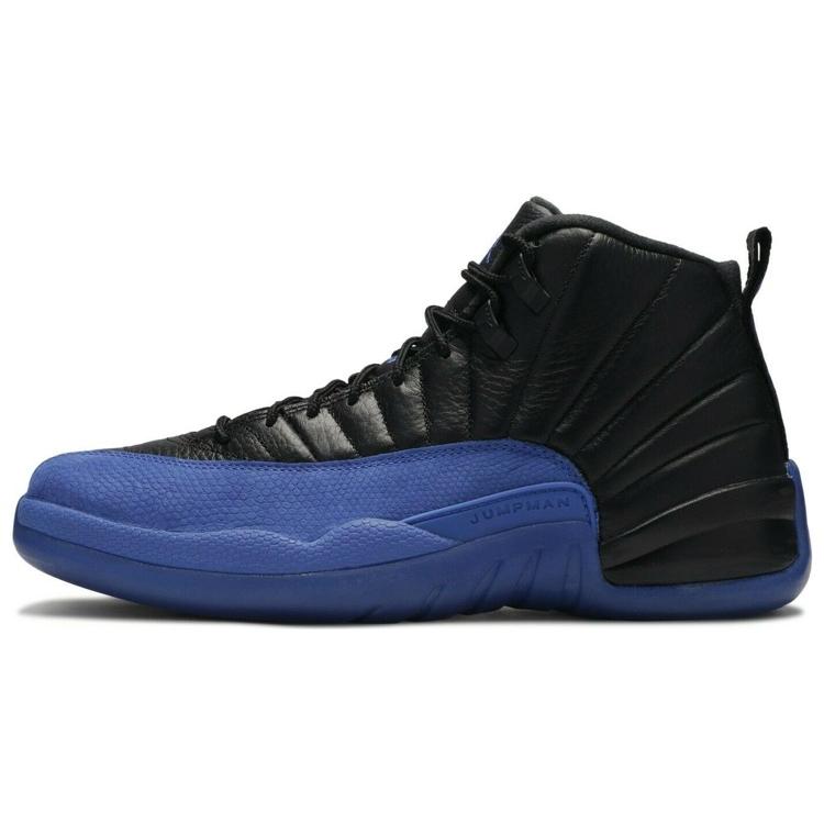 New JORDAN 12 Retro Black Game Royal 130690-014