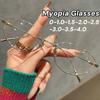 Retro Oval Frame Cat Eye Myopia Glasses Women Fashion Trendy New Ultra Light  Blue Light Lblocking Near Sight Eyeglasses -2.5