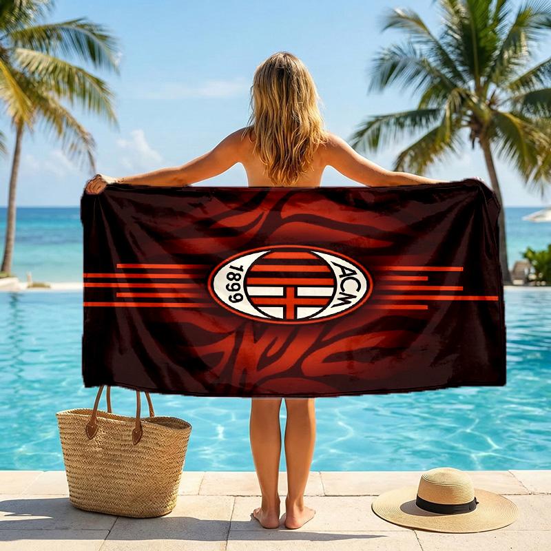 AC Mailand Strandtuch Weiches Mikrofaser Sommerhandtuch Schnelltrocknendes Absorptionsfähiges Handtuch für Strand Schwimmbad Reisen