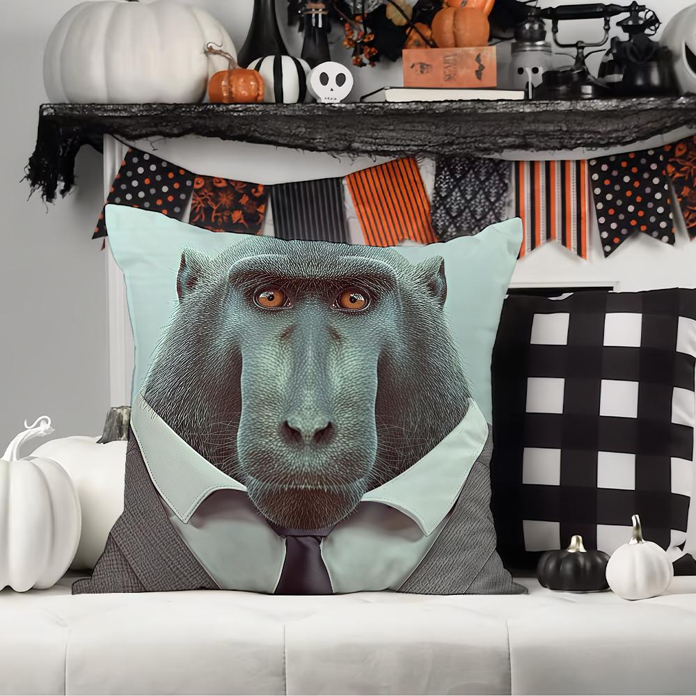 Fashion print  animal portrait  Pillow Case Office Cushions Suitable For Sofa Car Bedroom Decorative Cushion Cover