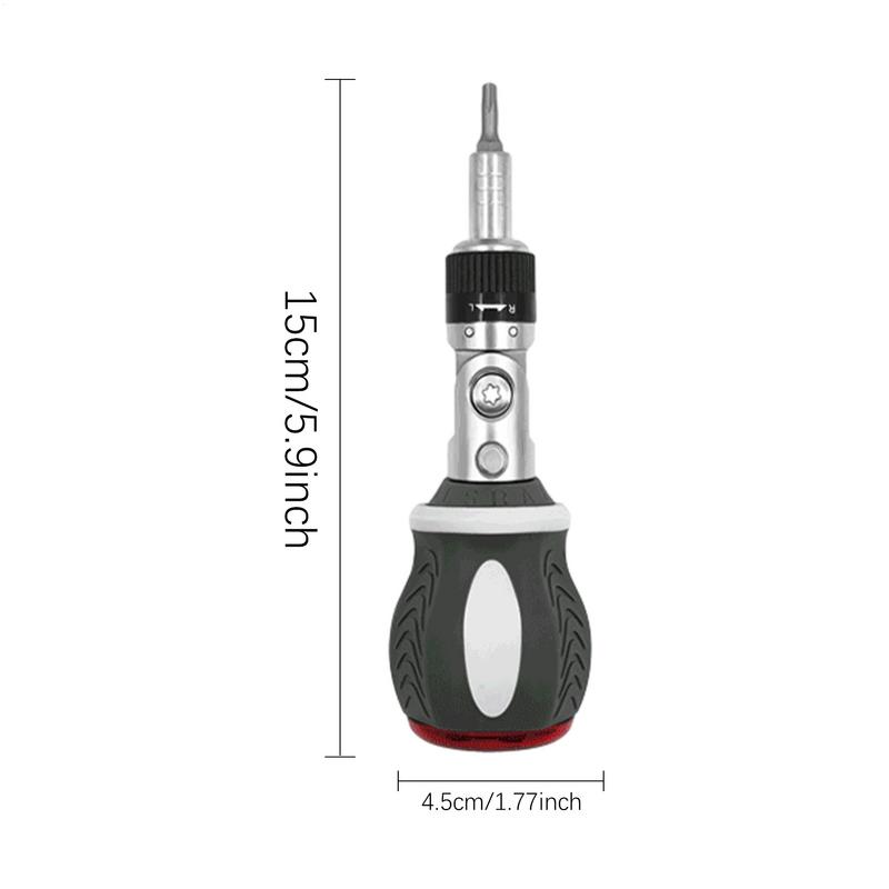 Ratchet Screwdriver Set 8-in-1 Magnetic Multipurpose Screwdriver Tool Kit 180 Degrees Rotating Multipurpose Tool Screw Driver