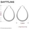 BAYTTLING 925 Sterling Silver 41MM Round Hoop Earrings For Women Fashion Jewelry Gift Earrings
