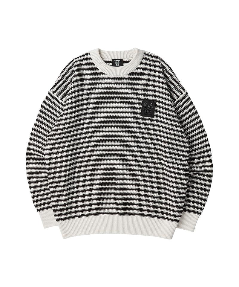 Life Work Two-Tone Crew Neck Knit Black/M
