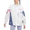 Nike Buchstaben-Print Colorblock Vintage Sport Stehkragen Strickjacke Damenjacke Off-White FQ0369-030