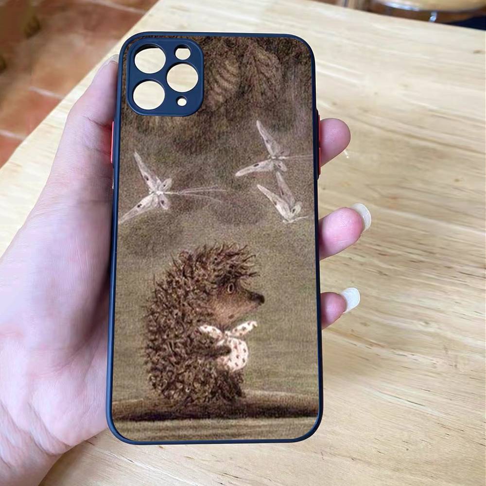 

Яркий Ёжик В Тумане матовый Ударопрочный Для iPhone 16 15 11 12 13 14 Pro Max X XR XSMAX Mini Чехол для телефона iPhone 14