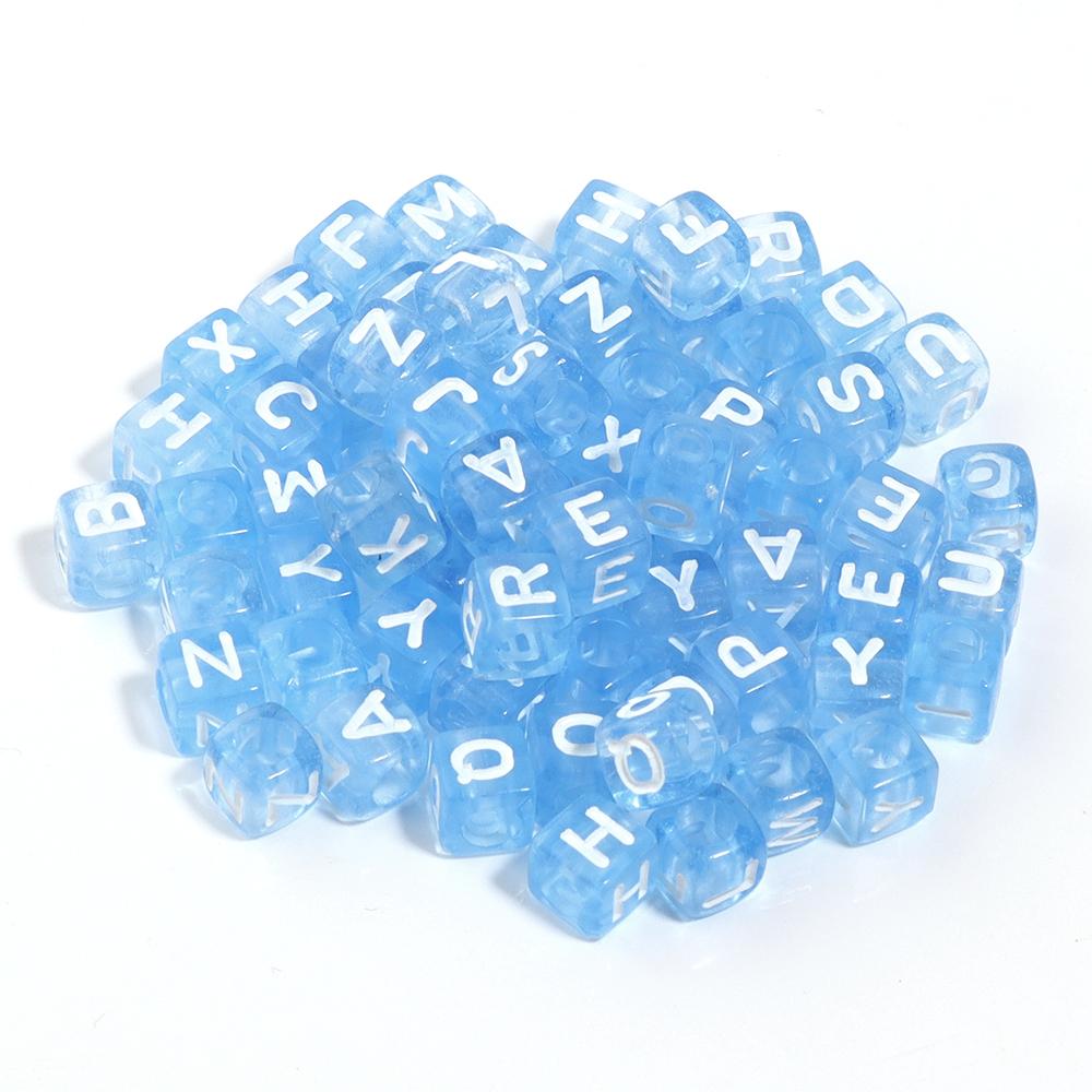 100pcs Square Acrylic Letter Beads Mixed Alphabet Loose Spacer Beads For Jewelry Making DIY Charms Necklace Bracelet Accessories