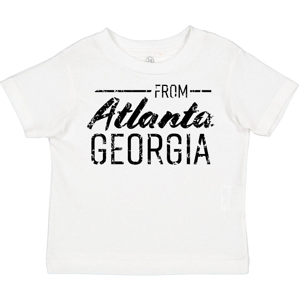 

Inktastic From Atlanta Georgia In Black Distressed Text Toddler kids boys T-Shirt State 160