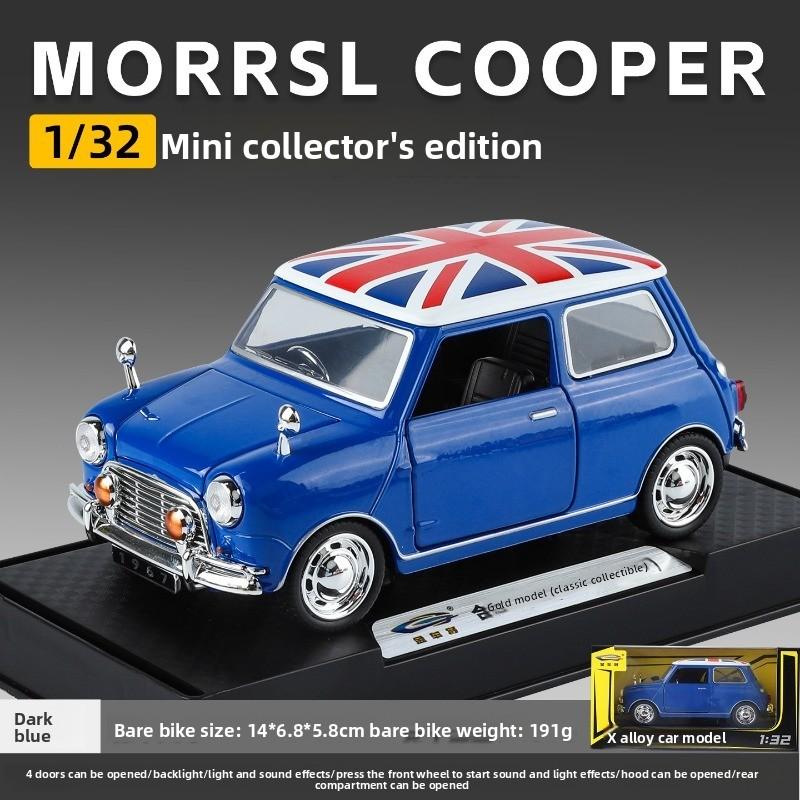 2026 Simulación 1/32 BMW Mini Modelo de Coche de Aleación Colección Juguete de Metal Vehículo Regalo de Cumpleaños Adorno de Decoración del Hogar con Sonido Luz Aleación Juguete para el Hogar