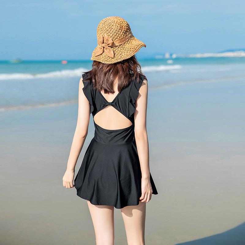 Swimsuit Backless One Piece Seaside Vacation Swimwear Thin Fairy Swimwear Comfortable and Elegant Swimwear