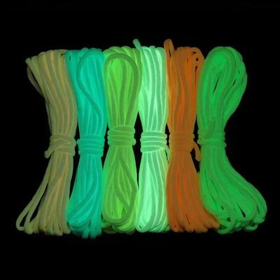 Luminous Nine-Strand Glow-in-the-Dark Paracord Rope for DIY and Tent Windproofing.
