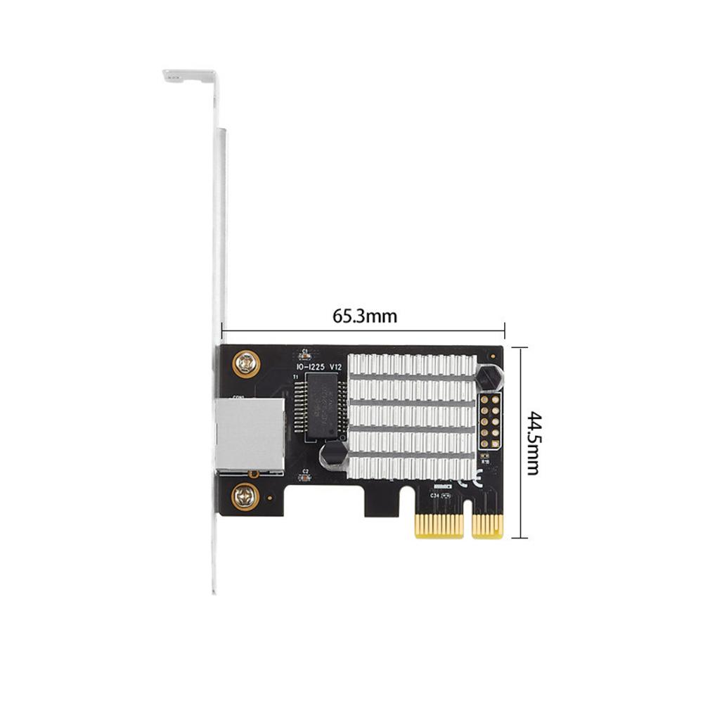 PCI Express 2.5G Gigabit Etherent Network Lan Card 2500Mbps I225 Chips 1-Port