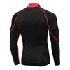 Men's High Neck Performance Long Sleeve Sports Shirt - Stretch, Breathable, Stand-Up Collar for Running & Basketball