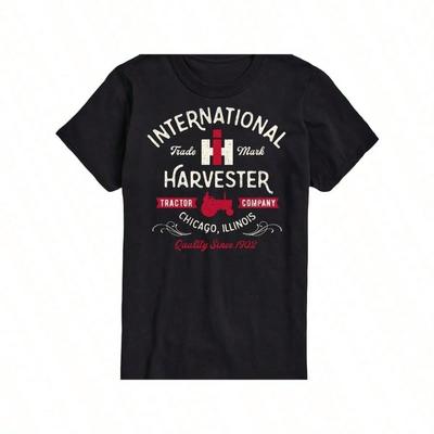 International Harvester Chicago Illinois T-Shirts Herren 100% Baumwolle Kurzarm Druck Rundhals Grafikdruck T-Shirt