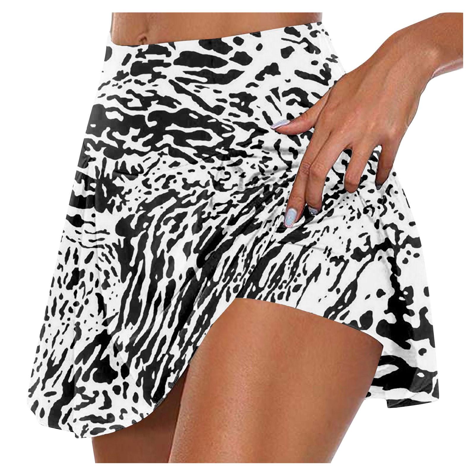 

Жіночі спортивні еластичні плісировані тенісні спідниці Run Yoga Inner Shorts Еластичні спортивні шорти для гольфу XL білий