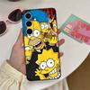 Funny Cartoon S-Simpsons Phone Case For Samsung S 24 Fe 25 Ultra Plus 20 Lite 21 30 22 23 24 22 Ultra 5G Fundas