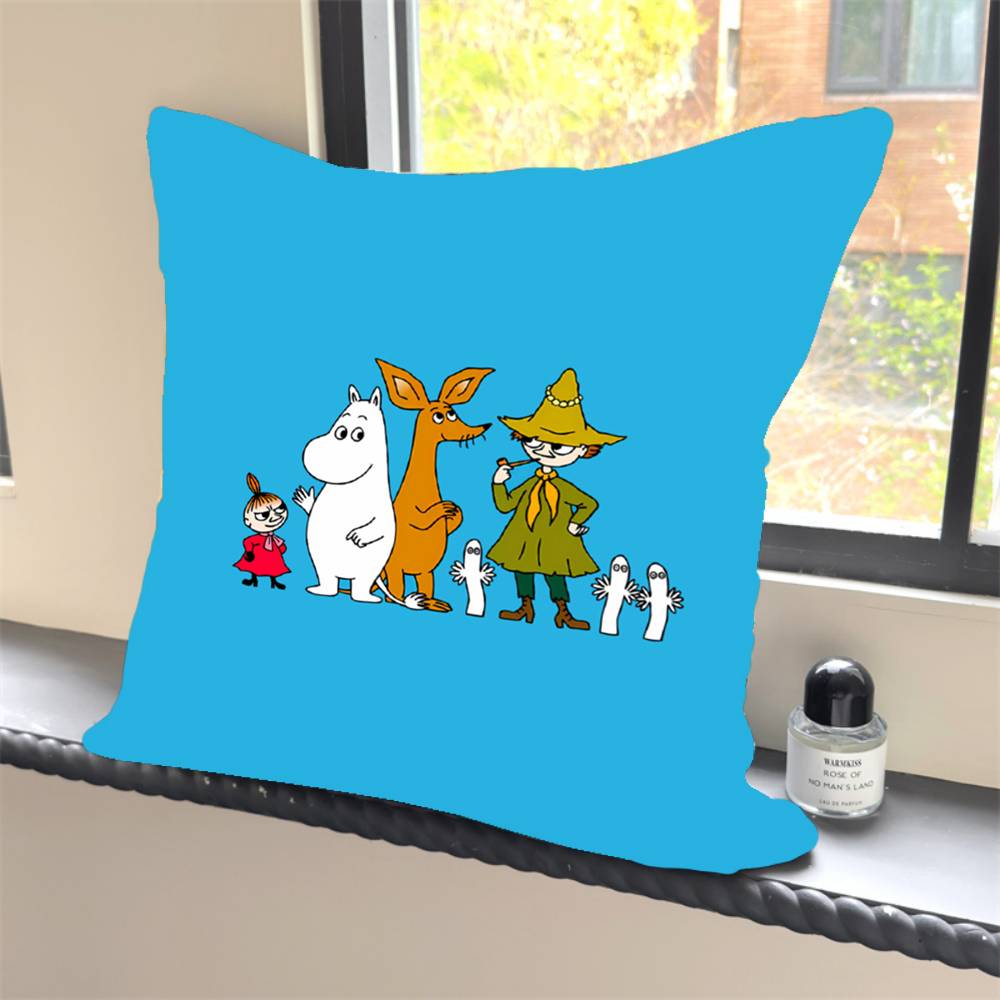 1PC Funda de Almohada Cuadrada de Dibujos Animados Linda N-MoominS Dormitorio Sofá Ocio Cojín de Confort Coche Decoración del Hogar