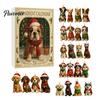 Gift Box for Boys Girls Dog Advent Calendar, 2D Acrylic Breeds Ornaments, 24-Days Christmas Party Favors Enthusiasts Countdown Calendar with 24 Puppy